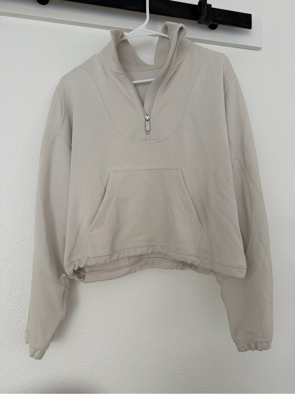 lululemon athletica scuba Cropped Half-Zip Pullover - Cream